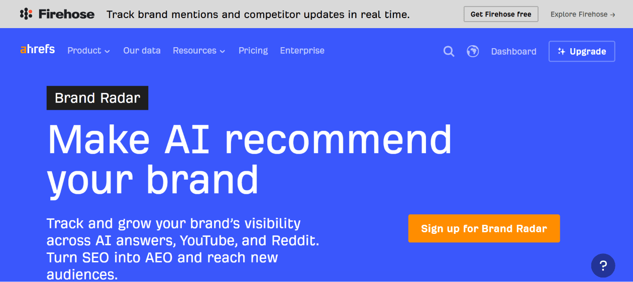 Ahrefs Brand Radar